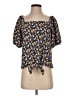 Ann Taylor LOFT Blue Short Sleeve Blouse Size M - photo 1
