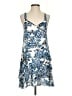 Parker 100% Polyester Print Blue Cocktail Dress Size XS - photo 1