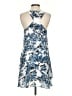 Parker 100% Polyester Print Blue Cocktail Dress Size XS - photo 2