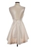 Cameo 100% Polyester Solid Ivory Cocktail Dress Size XXS - photo 2