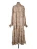 Assorted Brands 100% Polyester Paisley Tan Casual Dress Size M - photo 2