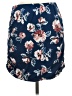 French Grey Floral Blue Casual Skirt Size M - photo 1