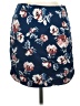French Grey Floral Blue Casual Skirt Size M - photo 2