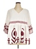 BLOOMCHIC White 3/4 Sleeve Blouse Size 14 - 16 - photo 1
