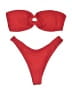 Unbranded Hearts Red Two Piece Swimsuit Size S - photo 1