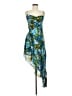 Topshop 100% Polyester Tropical Blue Cocktail Dress Size 8 - photo 1