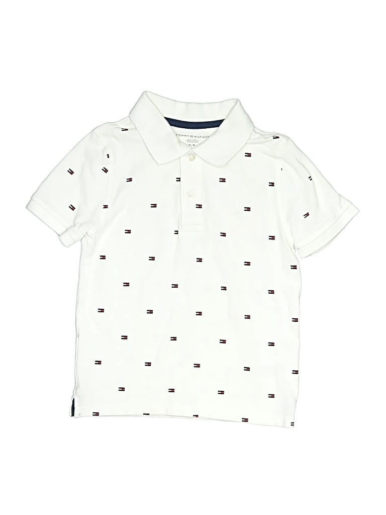 Pre-owned Tommy Hilfiger Kids' Short Sleeve Polo Shirt In Ivory