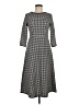 Unbranded 100% Polyester Houndstooth Black Casual Dress Size M - photo 1