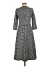 Unbranded 100% Polyester Houndstooth Black Casual Dress Size M - photo 2