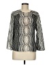BCBGMAXAZRIA Silver Long Sleeve Blouse Size M - photo 1