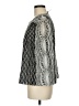 BCBGMAXAZRIA Silver Long Sleeve Blouse Size M - photo 5