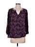 One September 100% Polyester Purple 3/4 Sleeve Blouse Size S - photo 1