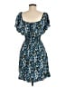 Assorted Brands 100% Viscose Floral Blue Casual Dress One size - photo 2