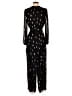 MSK 100% Polyester Stars Black Jumpsuit Size L (petite) - photo 2
