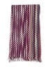 Missoni 100% Wool Chevron-herringbone Purple Scarf One size - photo 2
