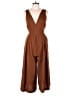 JOA Solid Brown Jumpsuit Size L - photo 1