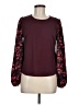 Nine West Burgundy Long Sleeve Blouse Size M - photo 1
