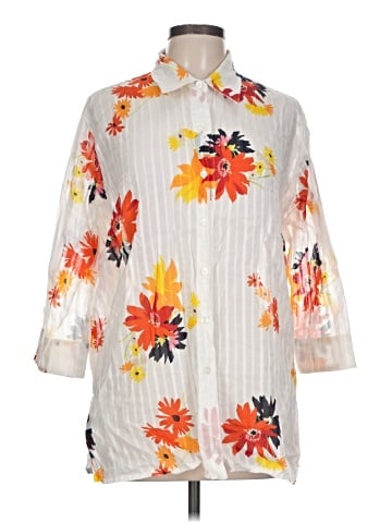 Lizsport 3/4 Sleeve Button-Down Shirt (view 1)