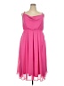 Torrid 100% Polyester Solid Pink Cocktail Dress Size 2X Plus (2) - photo 1