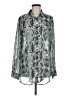 TWO by Vince Camuto 100% Polyester Animal Print Teal Long Sleeve Blouse Size M - photo 1