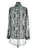 TWO by Vince Camuto 100% Polyester Animal Print Teal Long Sleeve Blouse Size M - photo 2