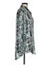TWO by Vince Camuto 100% Polyester Animal Print Teal Long Sleeve Blouse Size M - photo 4