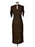 Lush Animal Print Brown Casual Dress Size L - photo 2