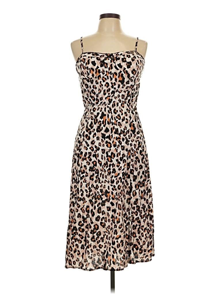 Pre-owned As U Wish Casual Dress In Brown