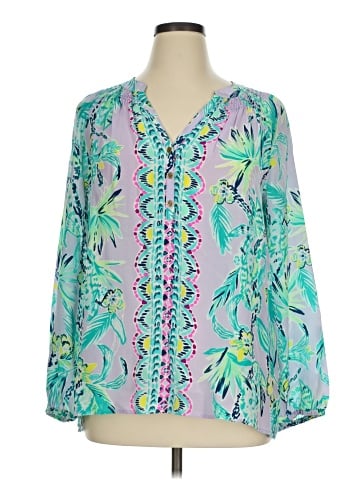 Lilly Pulitzer 3/4 Sleeve Silk Top (view 1)