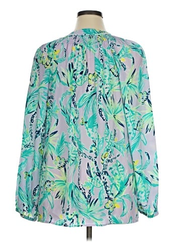 Lilly Pulitzer 3/4 Sleeve Silk Top (view 2)
