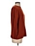 Neiman Marcus 100% Silk Brown 3/4 Sleeve Top Size 8 - photo 4
