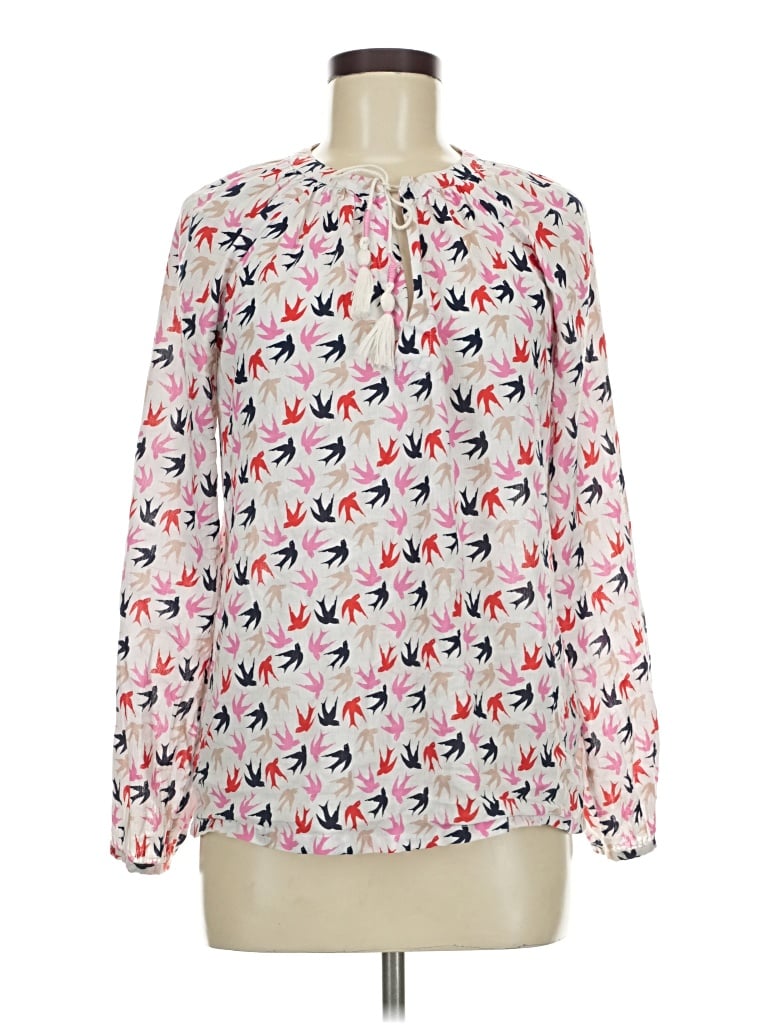 Pre-owned Boden Long Sleeve Blouse In Pink