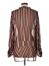 CAbi 100% Polyester Stripes Brown Long Sleeve Blouse Size L - photo 2