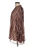 CAbi 100% Polyester Stripes Brown Long Sleeve Blouse Size L - photo 5