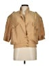 August Silk Tan 3/4 Sleeve Button-Down Shirt Size M - photo 1
