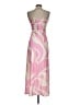 SNDYS. 100% Polyester Graphic Pink Cocktail Dress Size S - photo 2