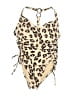 Kona Sol Animal Print Tan One Piece Swimsuit Size S - photo 1
