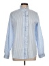 Unbranded Stripes Blue Long Sleeve Button-Down Shirt Size L - photo 1