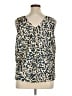 Nic + Zoe 100% Polyester Tan Sleeveless Blouse Size 1X - photo 2