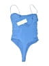 Out From Under Solid Blue One Piece Swimsuit Size S - photo 2