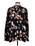Ann Taylor 100% Polyester Floral Black Long Sleeve Blouse Size L (tall) - photo 1