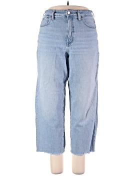 Madewell The Curvy Perfect Vintage Wide-Leg Crop Jean in Altoona Wash: Raw-Hem Edition