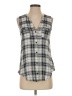 Francesca's Gray Sleeveless Button-Down Shirt Size S - photo 1