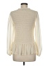 Great Jones 100% Polyester Ivory Long Sleeve Blouse Size M - photo 2