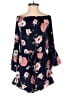 E&M Collection 100% Polyester Floral Blue Romper Size S - photo 1