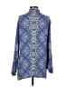 Free People 100% Rayon Paisley Blue Long Sleeve Blouse Size S - photo 2