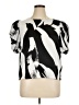 DKNY 100% Polyester Silver Short Sleeve Blouse Size XL - photo 1