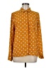 Fashion Nova 100% Polyester Polka Dots Orange Long Sleeve Blouse Size M - photo 1