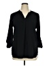 Timeson Black 3/4 Sleeve Blouse Size XL - photo 1