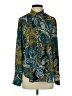 Zac & Rachel 100% Polyester Paisley Teal Long Sleeve Blouse Size S - photo 1